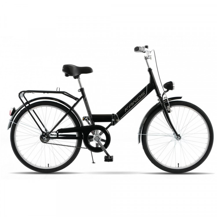 Retro skladací bicykel Kands 24'' Laguna Folding P. FAV. 17r. Čierny lesklý